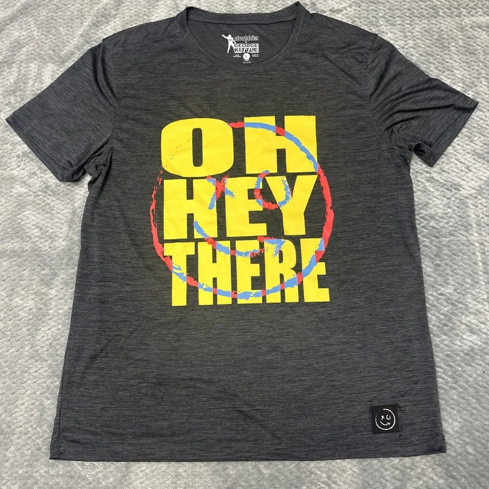 Chubbies x George Kittle T Shirt Men's L Gray Oh Hey There Lightweight AthletIc